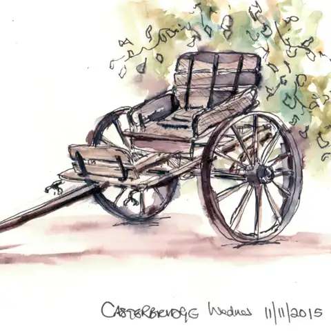 Horse Cart at Casterbridge by Barbara Moore